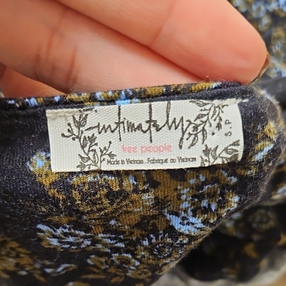 Free People Black Floral Bodysuit - Picture 2 of 3